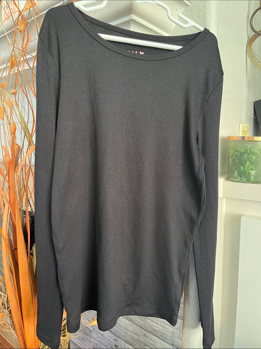 Sleep On It MAX & OLIVIA Black Long Sleeve Sleep Top